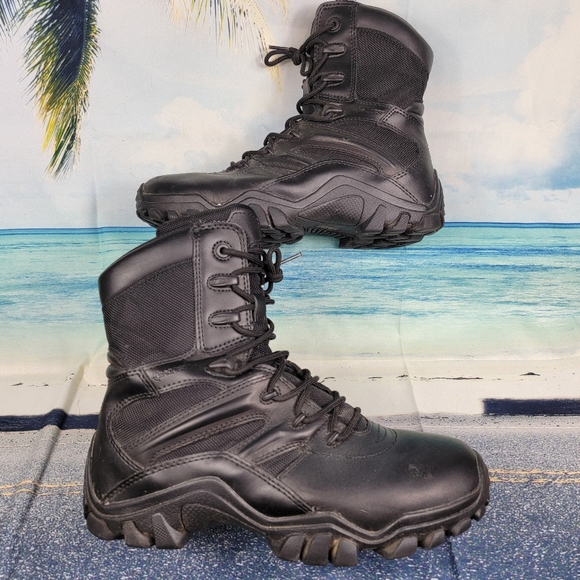 Bates Black Leather Tactical Boots *Marked Men's 10 US, 42 EU. They're US size 9 - Picture 6 of 8
